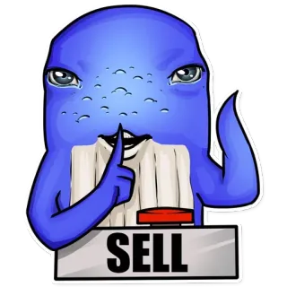 🛑 SELL baleia, botão, vender, psiu, azul telegram sticker