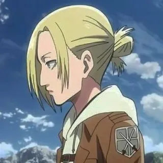 🗿 Annie Leonhart Attack on Titan anime, charakter, attack on titan, soldat, militär, gewalt whatsapp sticker