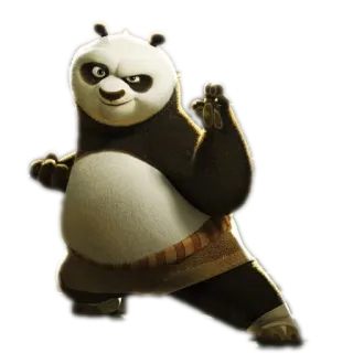 💪 Po Kung Fu Panda Panda, Kung fu, Artes marciales, Personaje, Animación, Película whatsapp sticker