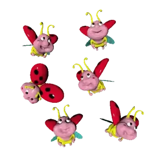 🐞 Mariquita, Dibujos animados, Insecto, Lindo, Caprichoso whatsapp sticker
