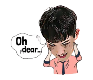 😙 Oh dear... Expressão, Oh, meu Deus!, Personagem de desenho animado, Balão de fala telegram sticker
