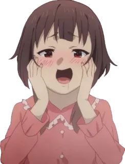 😋 Anime Mädchen, Erröten, Kawaii, Süß, Anime, Mädchen whatsapp sticker