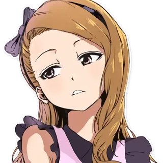 😒 Anime, Gadis, Kartun, Karakter, Potret, Seni telegram sticker