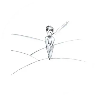 👑 The Little Prince El Principito, Antoine de Saint-Exupéry, Libro infantil, Ilustración, Literatura clásica, Personaje telegram sticker