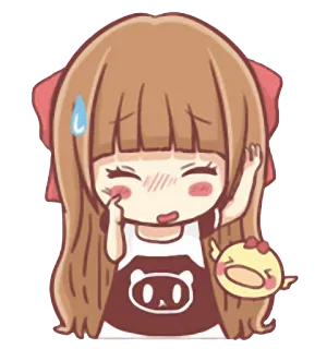 😅 süß, Cartoon, Mädchen, Anime, kawaii telegram sticker