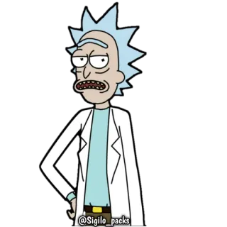 😒 Rick Sanchez Rick and Morty @Sigilo_packs rick et morty, dessin animé, animation adulte, scientifique, drôle telegram sticker
