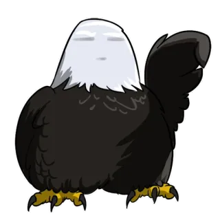 😶 aigle, oiseau, animal, dessin animé, illustration, faune, drôle, mignon telegram sticker
