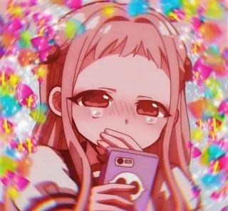 😍 Nene Yashiro Toilet-bound Hanako-kun Аниме, Девушка, Милая, Глаза-сердечки, Нэнэ Ясиро, Туалетный мальчик Ханако telegram sticker