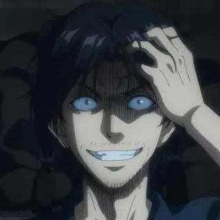 ⚽️ anime, mangá, personagem, sorrindo, olhos azuis telegram sticker