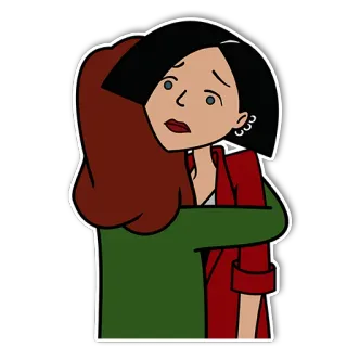 🤗 Daria dibujos animados, animado, amistad, años 90, Daria, adolescente whatsapp sticker