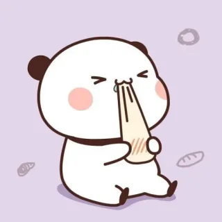 🦋 Panda, süß, kawaii, Cartoon, Tier, Aufkleber telegram sticker