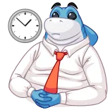 ⏳ ไดโนเสาร์ (dai no sao), ธุรกิจ (thurakit), นาฬิกา (nalika), รอ (raw) telegram sticker