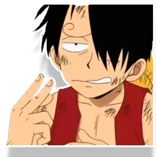 😂 Monkey D. Luffy One Piece anime, one piece, luffy, monkey d luffy, sticker, cartoon telegram sticker