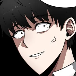 📱 Anime, Manga, Manhwa, Personage, Man, Zwart haar telegram sticker