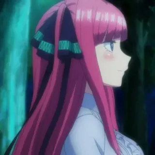 🙂 Nino Nakano The Quintessential Quintuplets Anime, Garota, Cabelo rosa, Nino, Nakano, The Quintessential Quintuplets telegram sticker