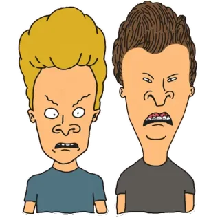 😳 Beavis and Butt-Head desenho animado, comédia, animação, anos 90, personagens telegram sticker