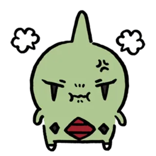 😤 potwór, złość, kreskówka, słodki, rysunek telegram sticker