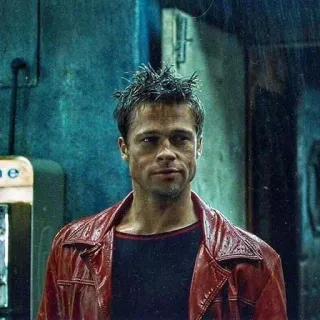 🧼 Tyler Durden Fight Club brad pitt, el club de la pelea, película, tyler durden, violencia, sangre telegram sticker