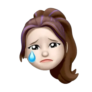 😢 emoji, pleurer, triste, visage, larme telegram sticker