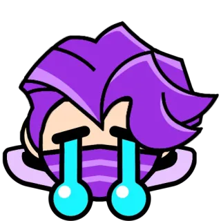 😭 huilen, verdrietig, paars, emoji, personage telegram sticker
