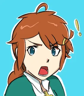 😧 kartun, wanita, seru, terkejut, kejutan, karakter, potret telegram sticker