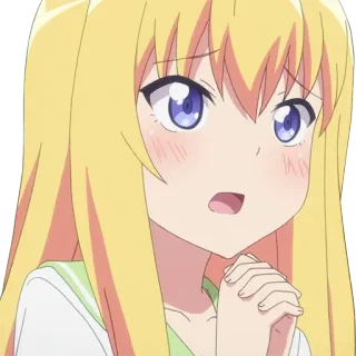 😥 Gabriel White Tenma Gabriel DropOut 애니메이션, 소녀, 금발, 귀여운, 애니메이션 소녀 telegram sticker