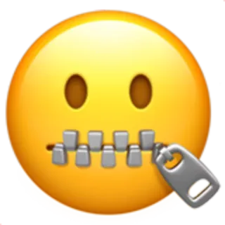 🤐 emoji, silence, zipped lips, shush, quiet, zip, sealed, mouth telegram sticker