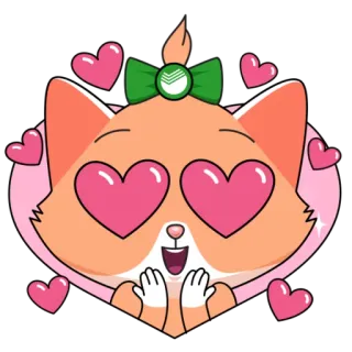 😍 кот, сердце, любовь, милый, кавай, животное telegram sticker