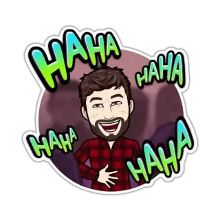 😂 HAHA laughing, bitmoji, haha, fun, cartoon, comedy telegram sticker
