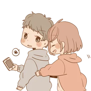 💗 Cartone animato, Coppia, Carino, Anime, Amore, Relazione telegram sticker
