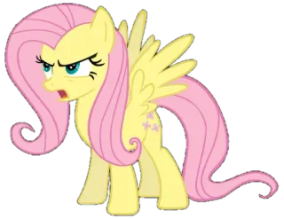 😡 Fluttershy My Little Pony: Friendship is Magic Cartoon, Pony, Wütend, Tier, Süß, Fluttershy whatsapp sticker