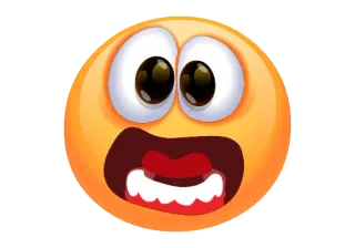 😁 emoji, scared, shocked, expression, fear whatsapp sticker