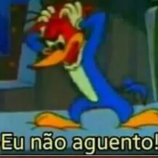 😱 Woody Woodpecker Eu não aguento! cartoon, woody woodpecker, stressed, frustrated, expression telegram sticker