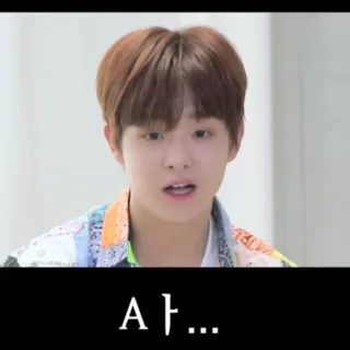 😧 사... coreano, testo, ritratto whatsapp sticker
