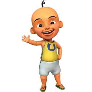 😄 Upin dessin animé, personnage, enfant, animation telegram sticker