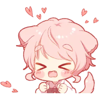 🥰 Anime, Cartoon, Schattig, Kawaii, Hartjes, Chibi telegram sticker