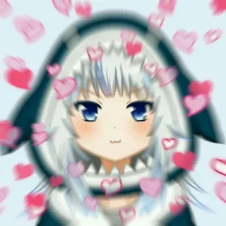 🦈 Gawr Gura Anime Mädchen, Hai, Herz, Süß, VTuber, Gawr Gura telegram sticker