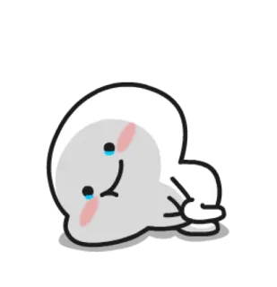 😢 triste, piangere, carino, cartoni animati, emotivo whatsapp sticker