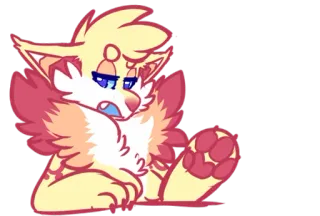 🙃 furry, anthro, character, cute, cartoon telegram sticker
