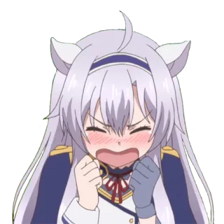 😝 Anime, Arrabbiato, Orecchie da gatto, Frustrato whatsapp sticker