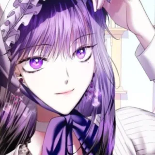 🔮 Anime, Manga, Rambut Ungu, Wanita, Perempuan, Ilustrasi telegram sticker