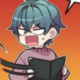 💬 Anime, Manga, Dibujos animados, Enojado, Lindo, Personaje telegram sticker