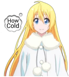 🥶 How Cold anime, cartoon, girl, winter, cold, expression, cute telegram sticker