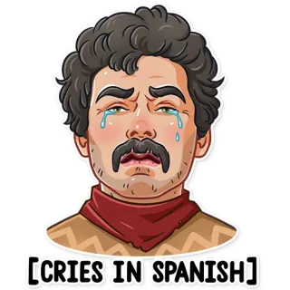 😭 [CRIES IN SPANISH] 泣く, スペイン語, 悲しい, 感情的, 涙 telegram sticker