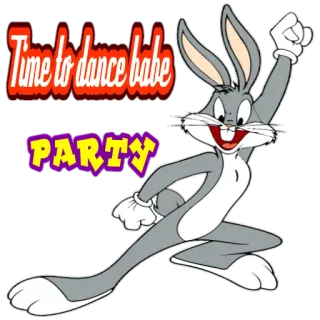 💃 Bugs Bunny Looney Tunes Time to dance babe
PARTY cartoon, bunny, dance, party, looney tunes whatsapp sticker