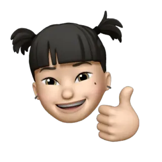 👍 Эмодзи, Большой палец вверх, Девушка, Позитив, Согласие, Одобрение telegram sticker