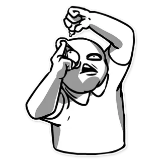 😰 Meme, Cử chỉ xúc phạm, Ngón tay giữa, Phim hoạt hình, Sự hung hăng telegram sticker