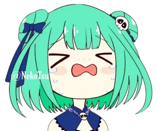 😭 @NekoTsu Anime, Desenho animado, Chorando, Fofo, Adesivo telegram sticker