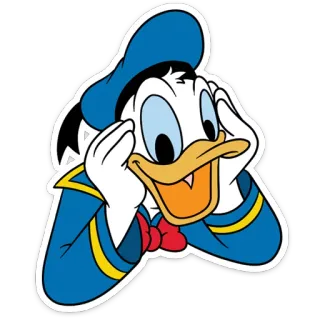 😱 Donald Duck cartone animato, anatra, Disney, Paperino, personaggio telegram sticker