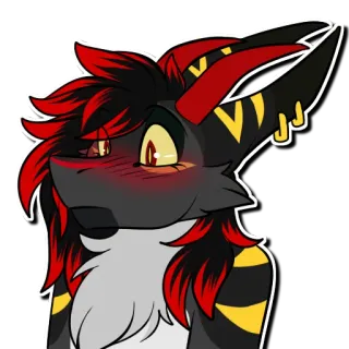 😳 Фурри, Антропоморфный, Животное, Мультфильм, Персонаж whatsapp sticker
